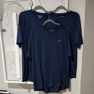3 Under Armour Men's Dark Blue Short Sleeve Tee